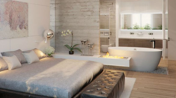 bathroom attached bedroom